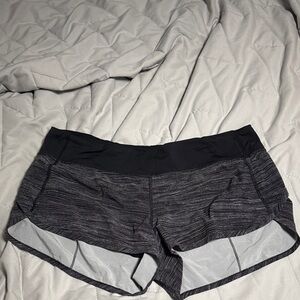 lululemon athletica Black and Gray Athletic Shorts